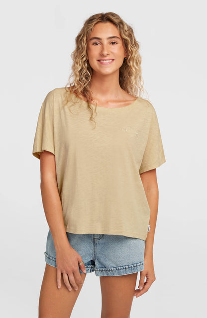 Essentials Script Scoop Neck T-Shirt - O'Neill Women