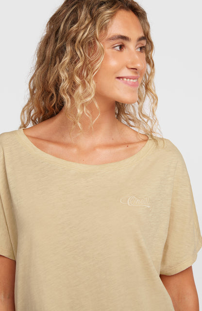 Essentials Script Scoop Neck T-Shirt - O'Neill Women